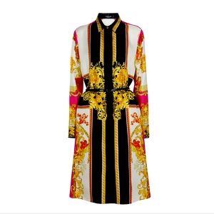 Versace Medusa Renaissance silk shirt dress size 4